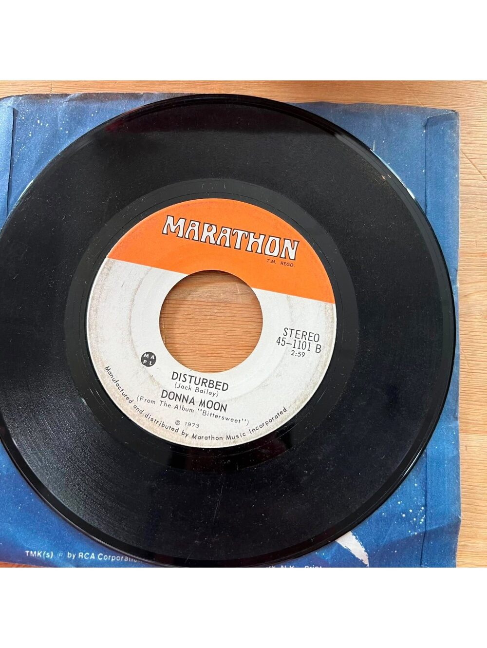 Donna Moon - Disturbed/Bittersweet 45rpm VG+ R08